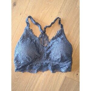 Maurices Bralette Small Floral Lace Racer Back Longline Athleisure
